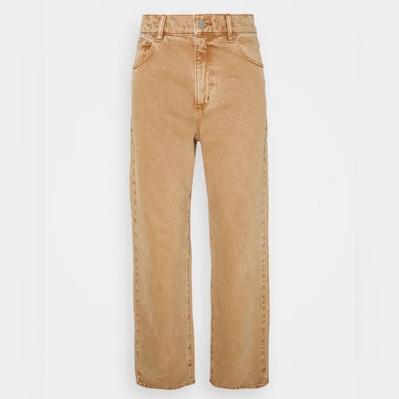 Abrand Carrie Jeans Camel Brown | Women’s Size 24 AU6 High Waist Straight Leg - Picture 1 of 17